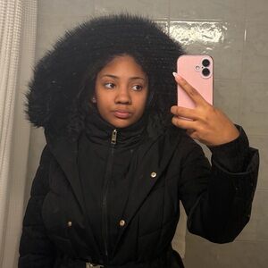 Black Hooded Puffer Jacket